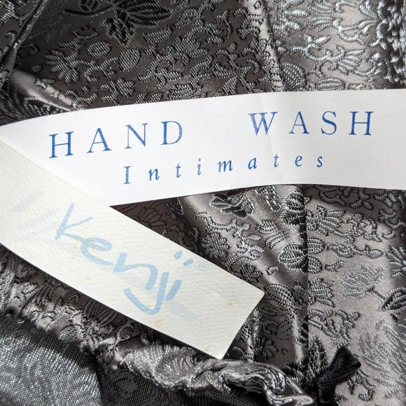 NWT! KENY! SILVER GRAY, BLACK SATIN, ASIAN STYLE DRAWSTRING PAJAMA PANTS! SZ XL - Picture 5 of 10